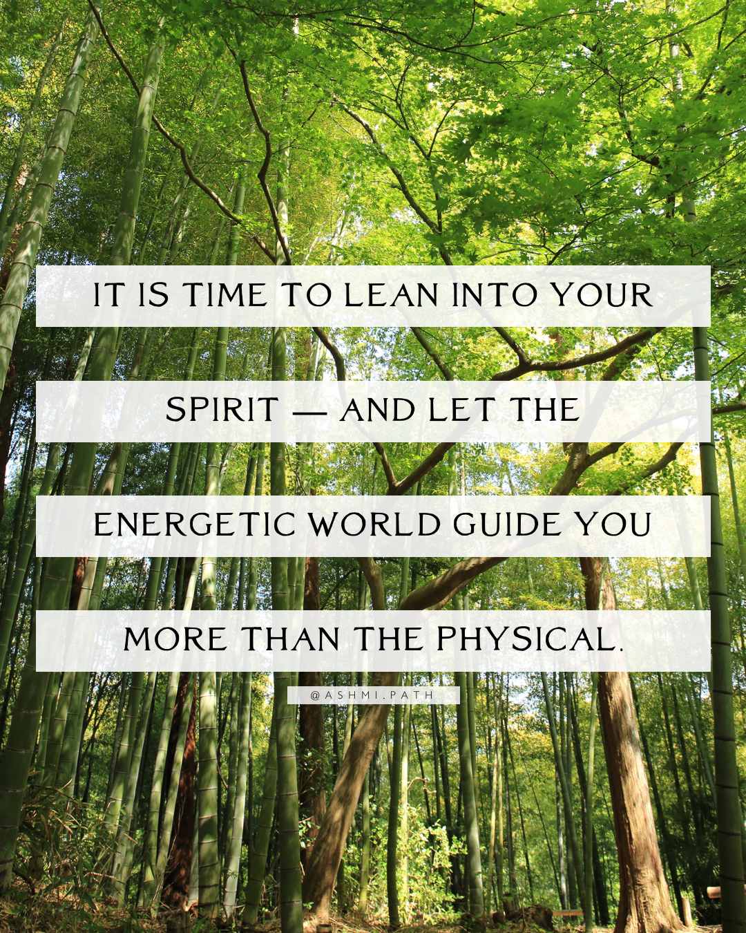 It is Time to Let Your Soul Lead