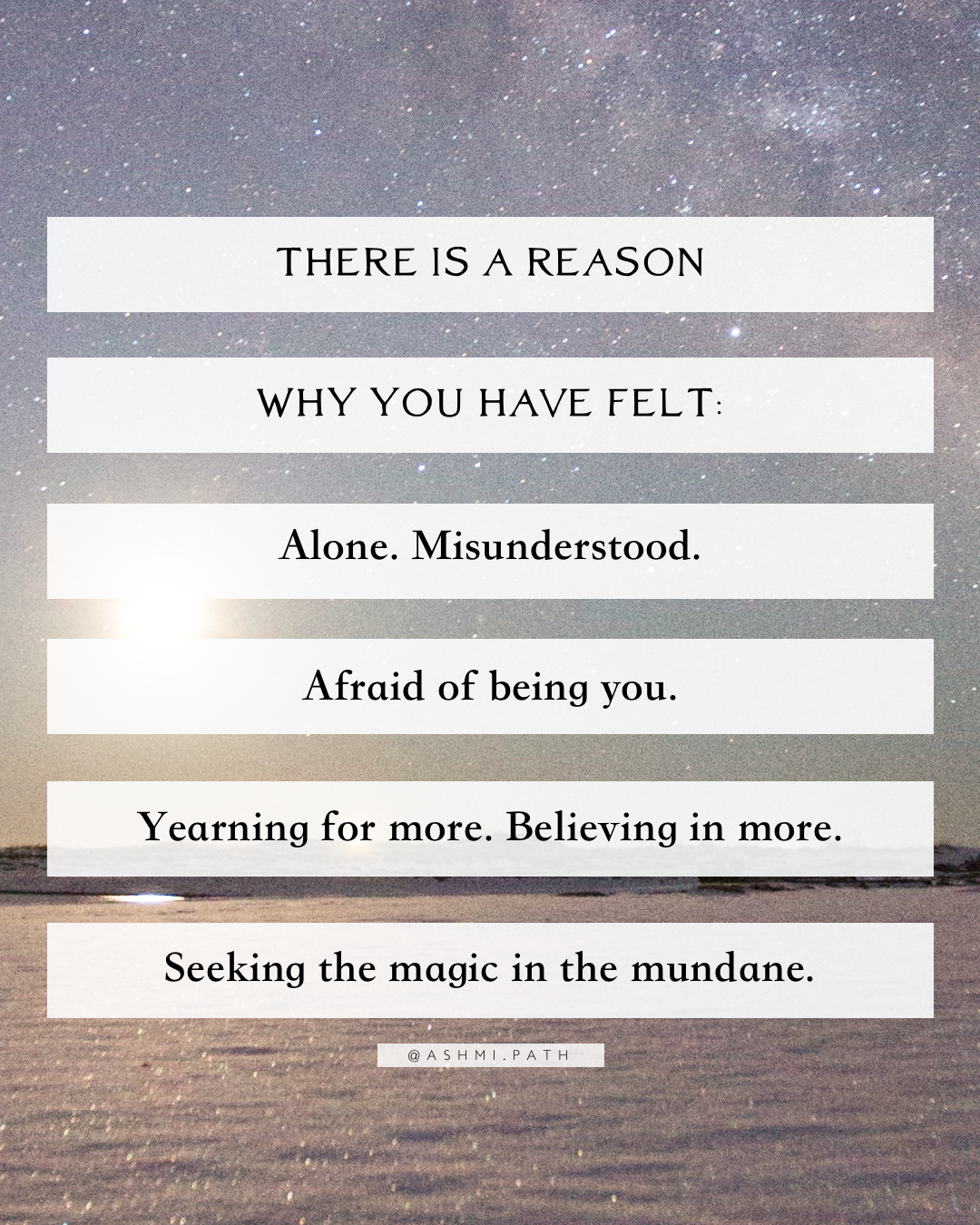 You are Here for a Reason, Beyond the Ordinary