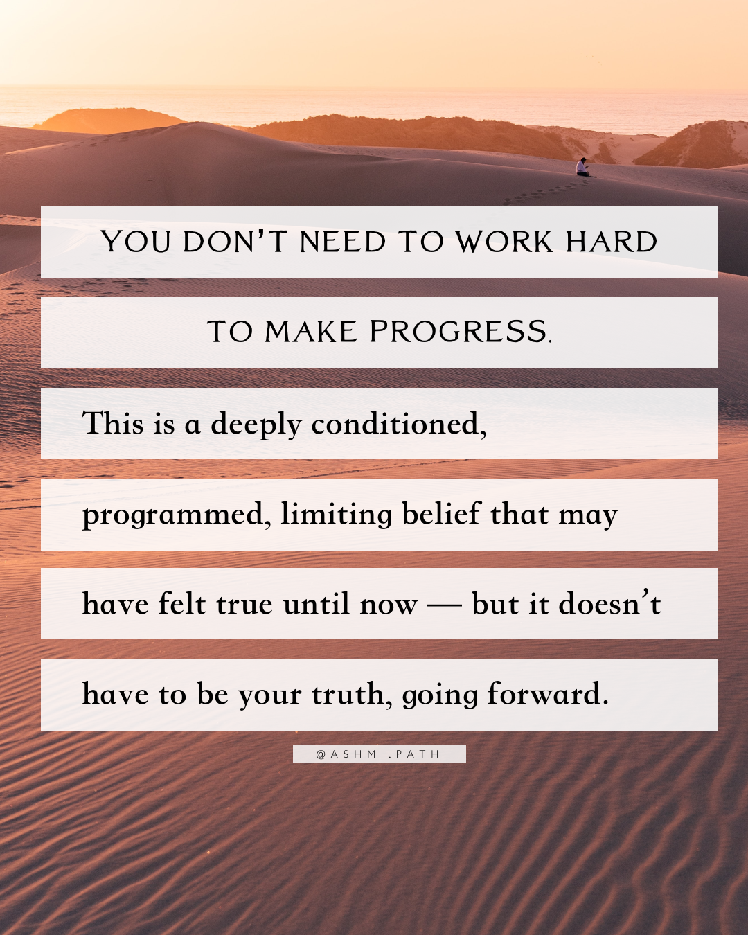You Don't Need to Work Hard to Make Progress - A New Way