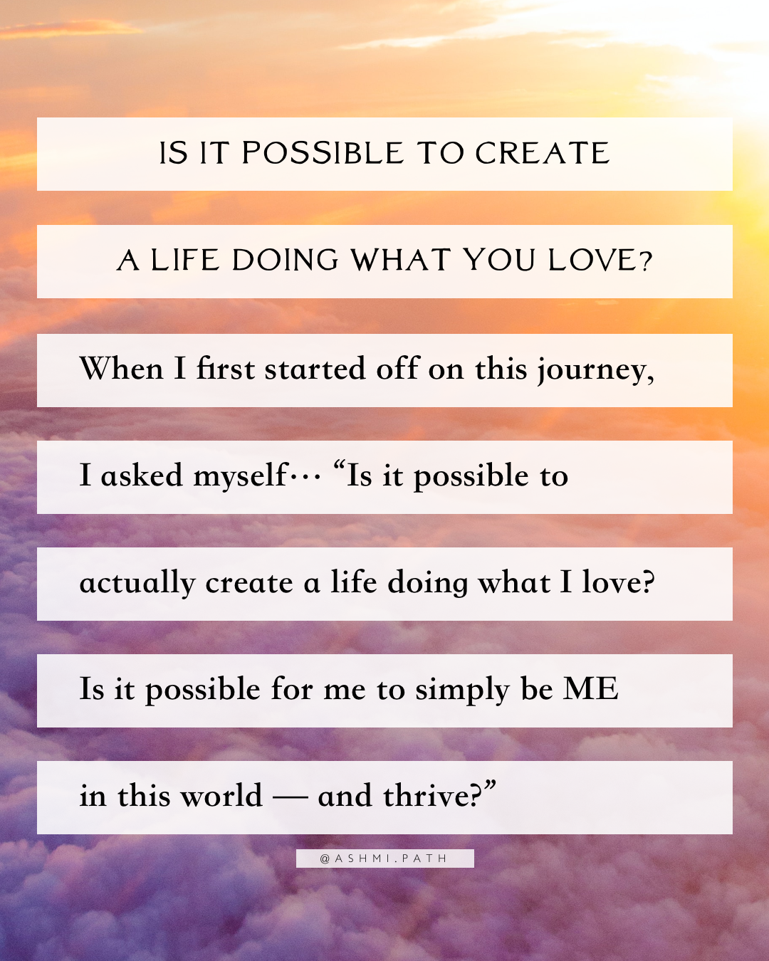 Create a Life Doing What You Love Course ~ Discount for Paid Members